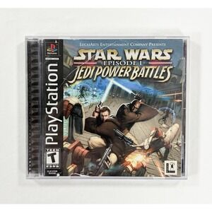 Star Wars Episode 1 Jedi Power Battles PS1 PlayStation 2000 Black Label CIB